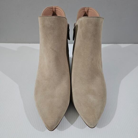 Cole Haan Elyse Ankle Bootie Womens 11 Latte Tan Suede Pointed Toe Dressy Heel - Picture 8 of 16